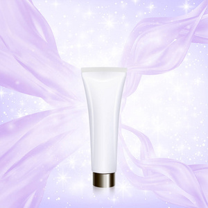 化妝品產(chǎn)品背景,水濺和光藍(lán)景。矢量圖 Eps10